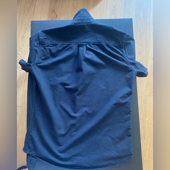 Frank & Oak Men’s Button Down Shirt Black Medium - Picture 2 of 3